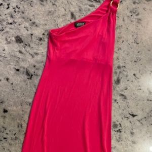 Ralph Lauren One Shoulder Hot Pink Dress